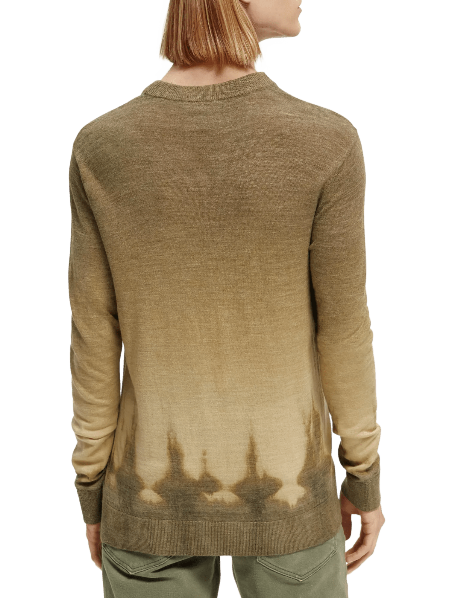 Scotch & Soda Tie-dyed wool-blend crewneck pullover NHD-BCK