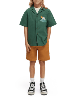 Scotch & Soda Camp-overhemd met korte mouwen en borduursel NHD-FNT
