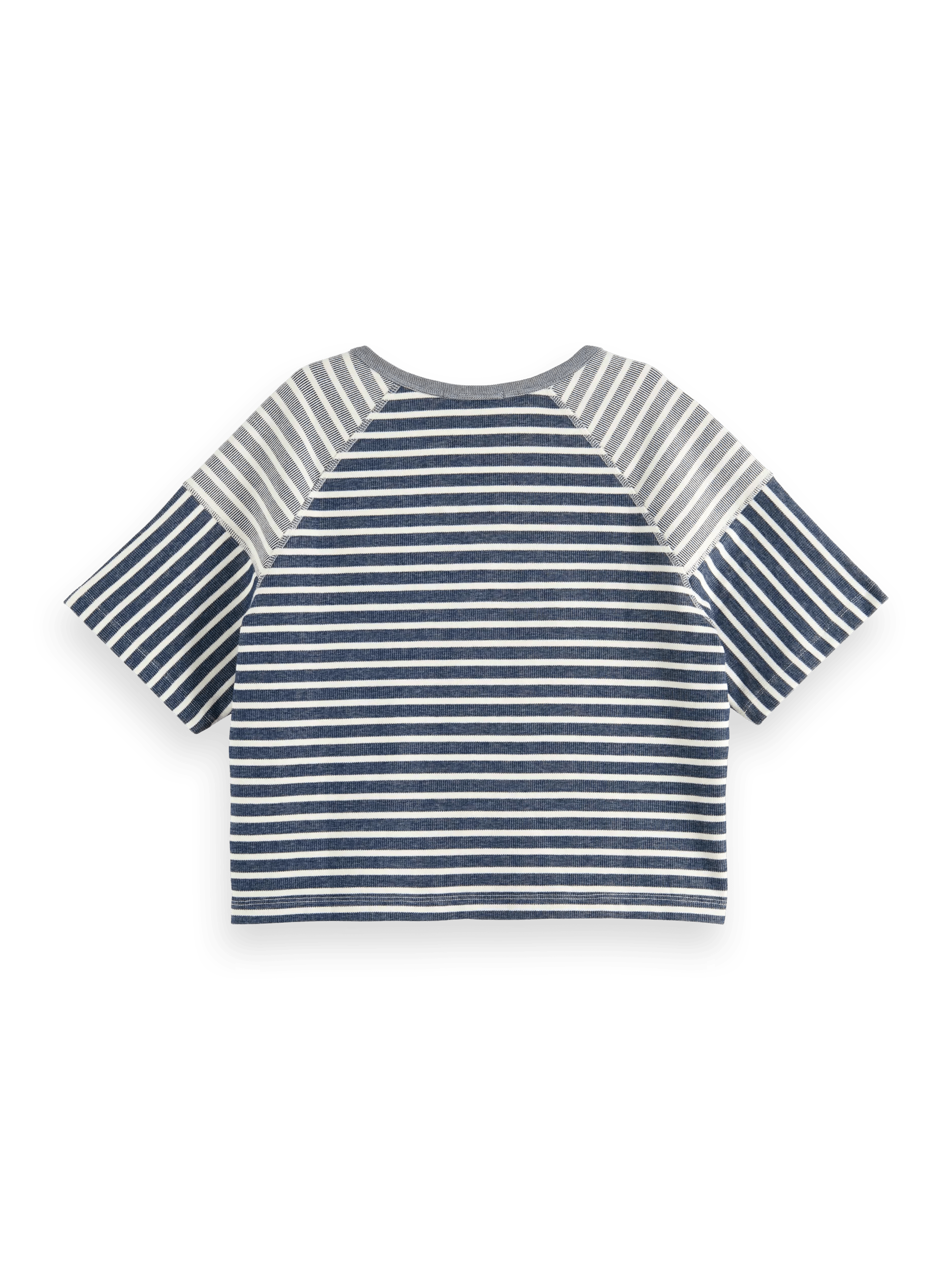 Scotch & Soda Striped boxy sweatshirt with lace-up detail BCK
