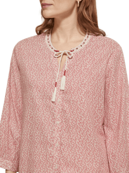 Scotch & Soda ¾ sleeves printed blouse MDL-DTL1