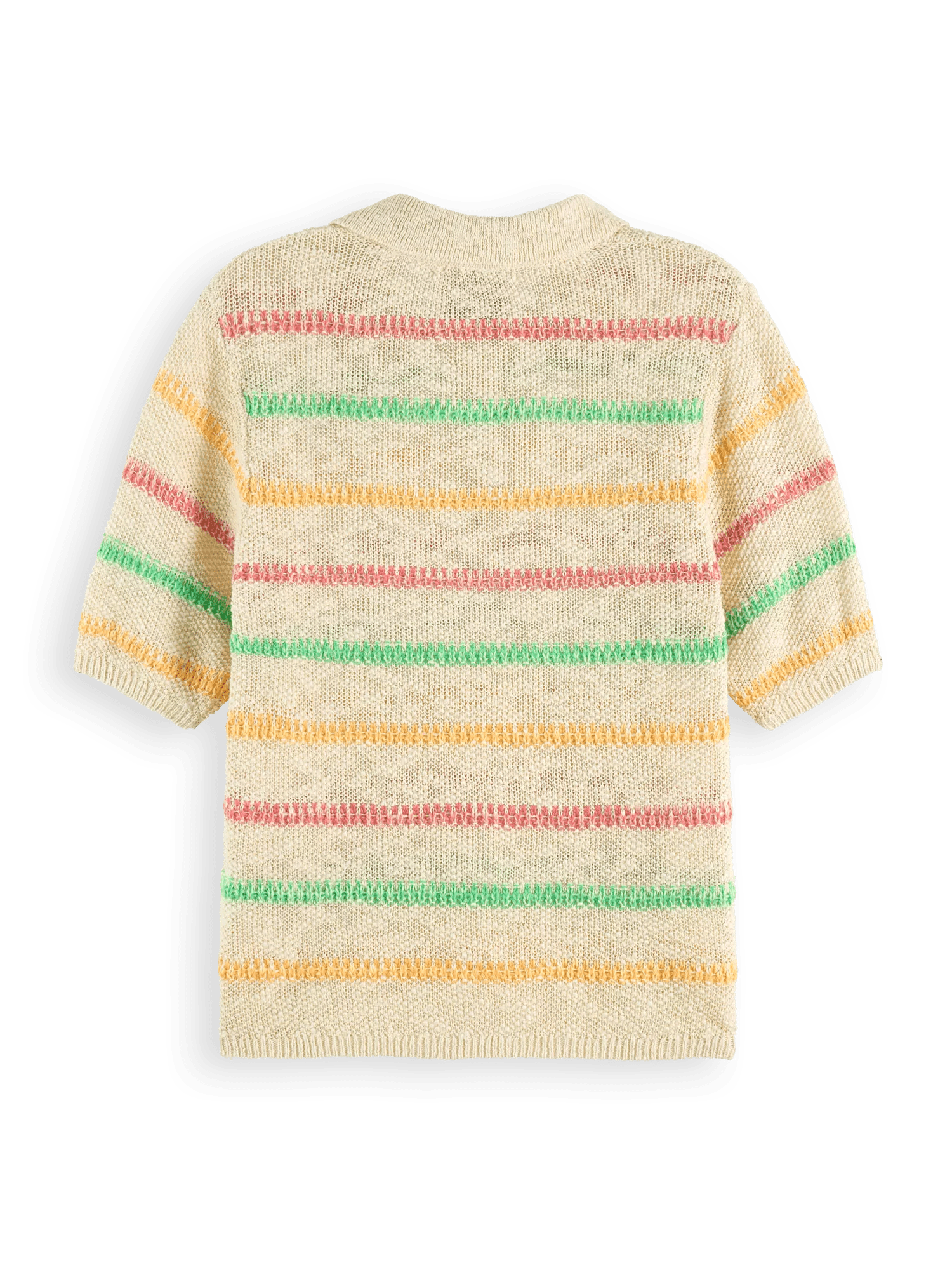 Scotch & Soda Stripe collared knitted pullover BCK