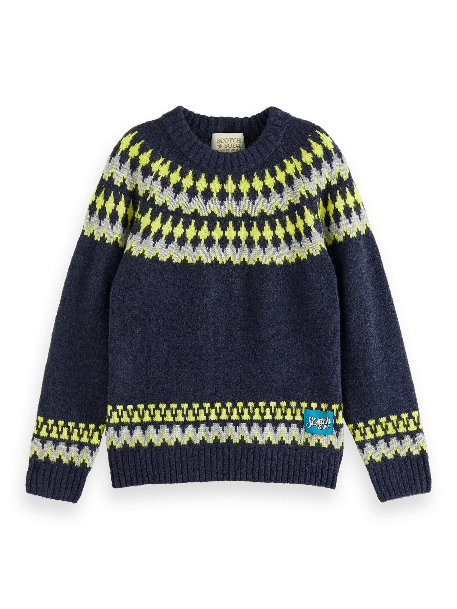 Scotch & Soda Intarsia knitted crewneck sweater FNT