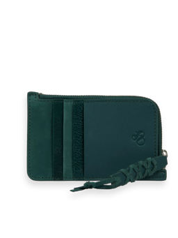 Scotch & Soda Leather cardholder with a zip FNT
