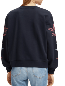 Scotch & Soda Embroidered crewneck sweatshirt NHD-BCK