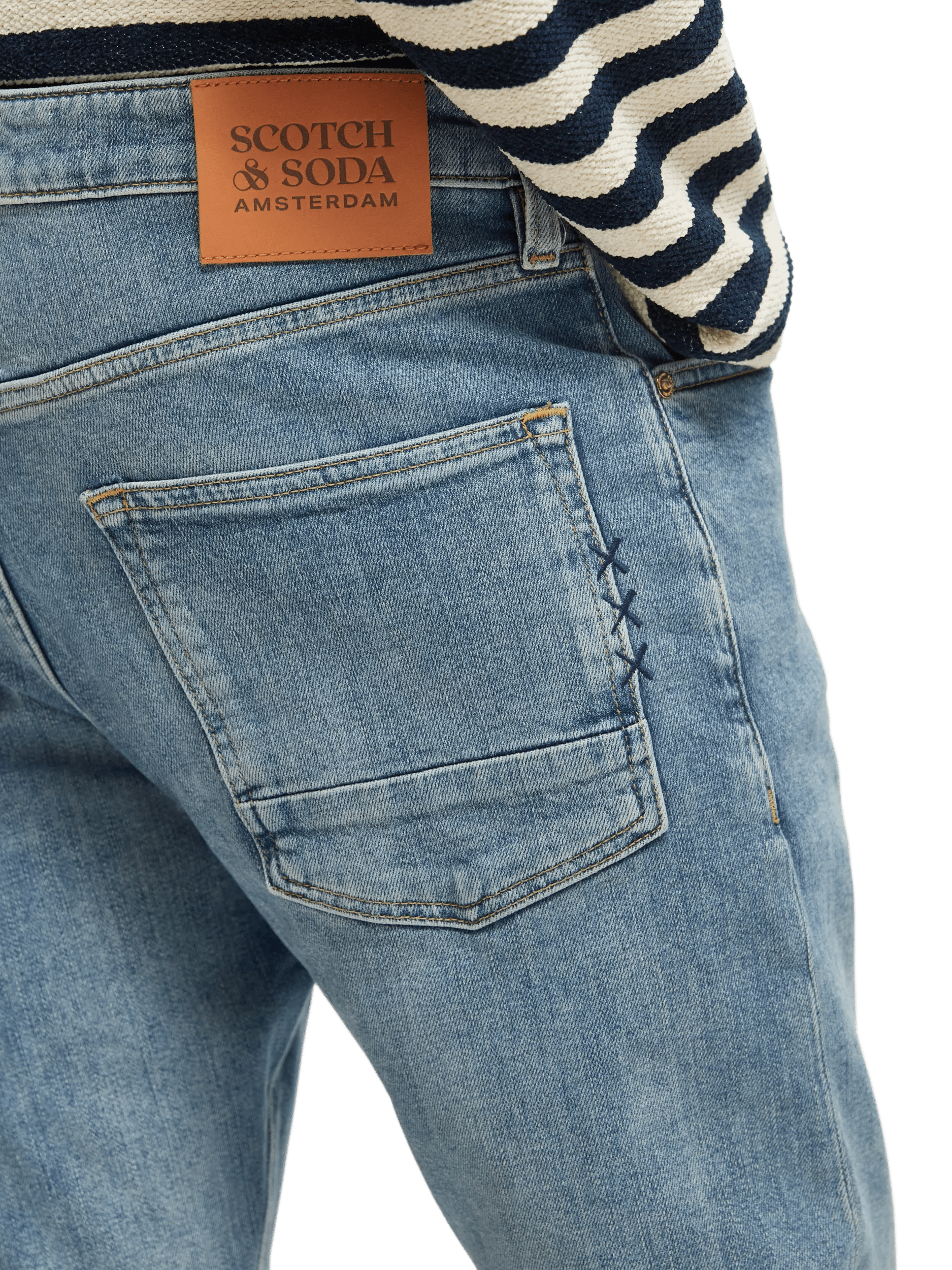 Scotch & Soda The Ralston Regular Slim Fit Jeans – Aqua Blue FIT-DTL1