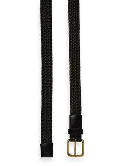 Scotch & Soda Braided leather and cord belt DTL