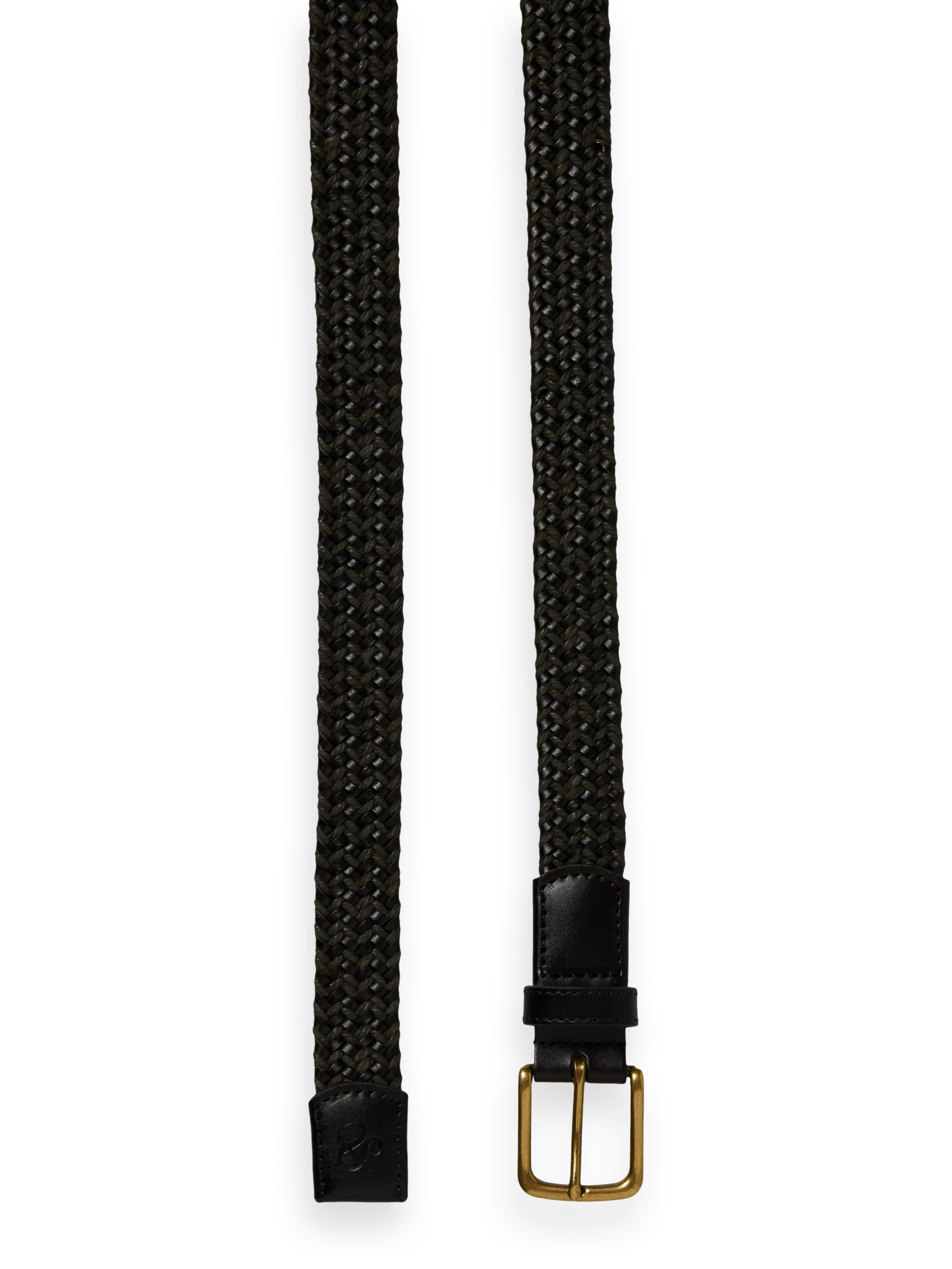 Scotch & Soda Braided leather and cord belt DTL