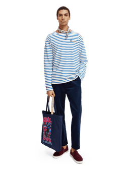 Scotch & Soda Relaxed fit striped long-sleeved T-shirt MDL-FNT
