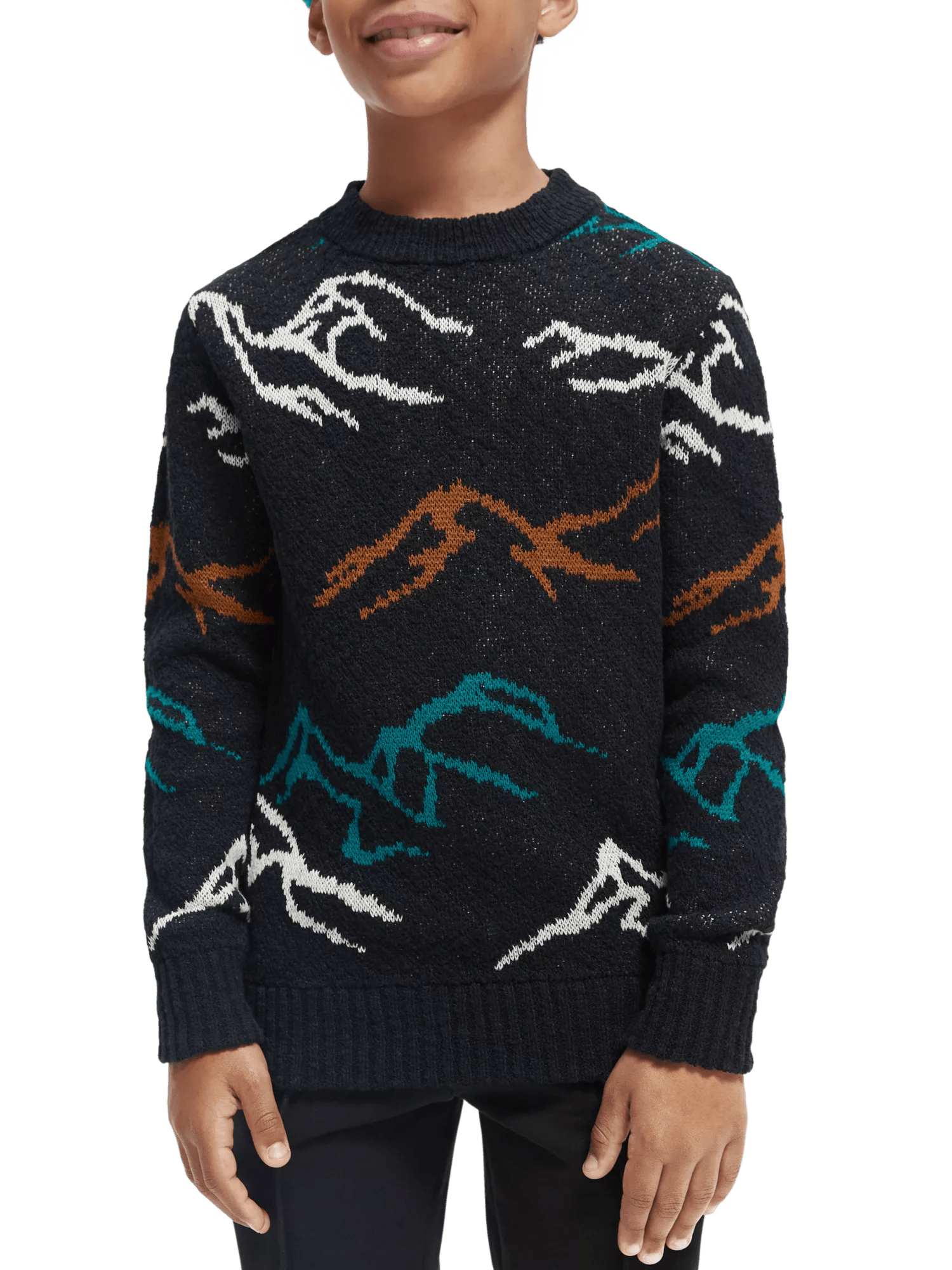 Scotch & Soda Patterned crewneck sweater NHD-CRP