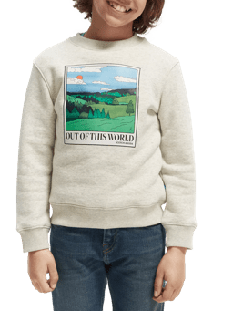 Scotch & Soda Sweatshirt aus Bio-Baumwolle mit Rundhalsausschnitt und Artwork NHD-CRP
