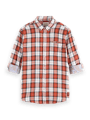 Scotch & Soda Checked flannel shirt with sleeve adjustments MDL-CRP
