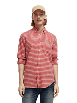 Scotch & Soda Regular fit striped sleeve-adjustment shirt MDL-CRP