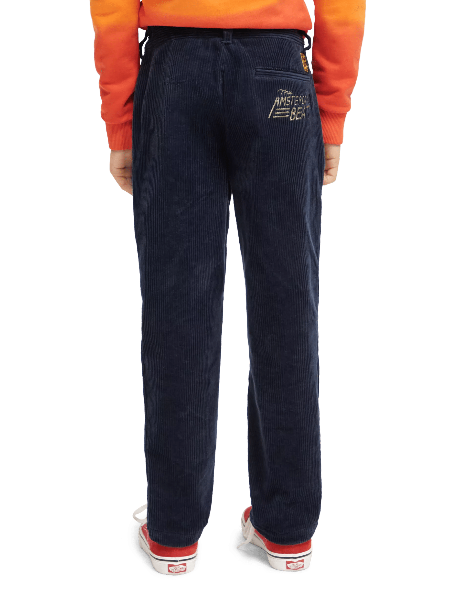 Scotch & Soda Loose tapered fit corduroy pants in Organic Cotton NHD-BCK