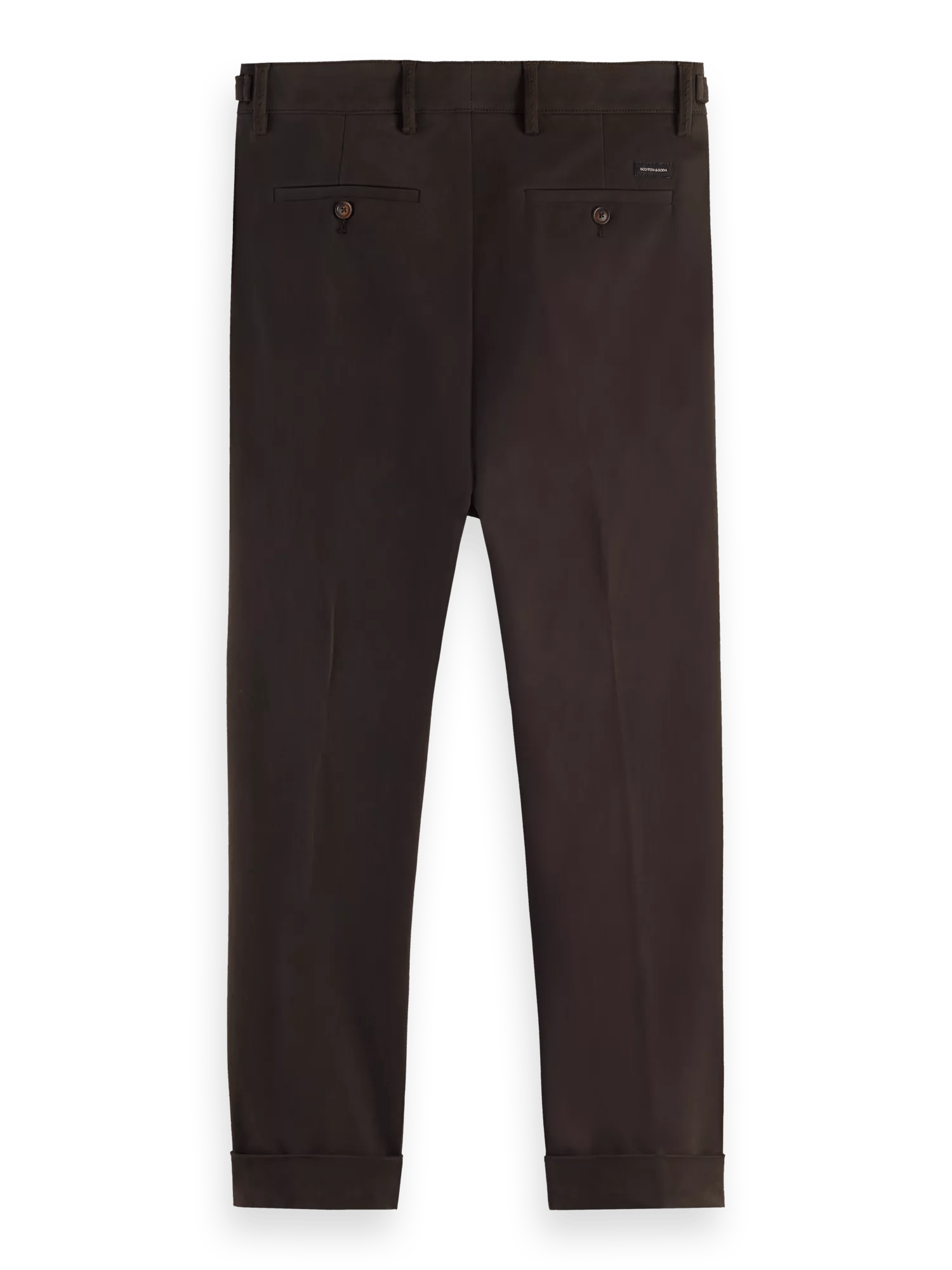 Scotch & Soda Cotton pleated pant with waist detail BCK