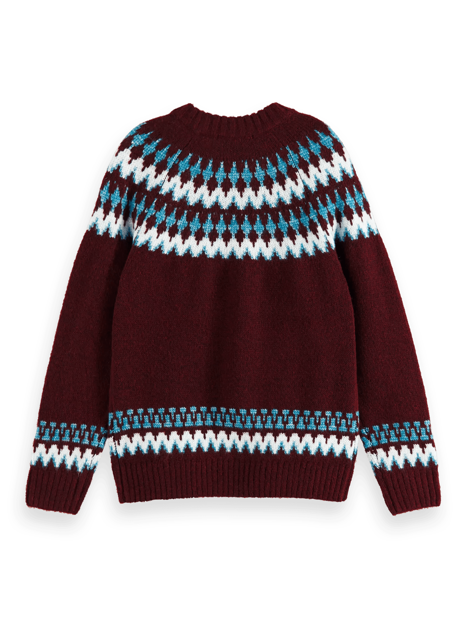 Scotch & Soda Intarsia knitted crewneck sweater BCK