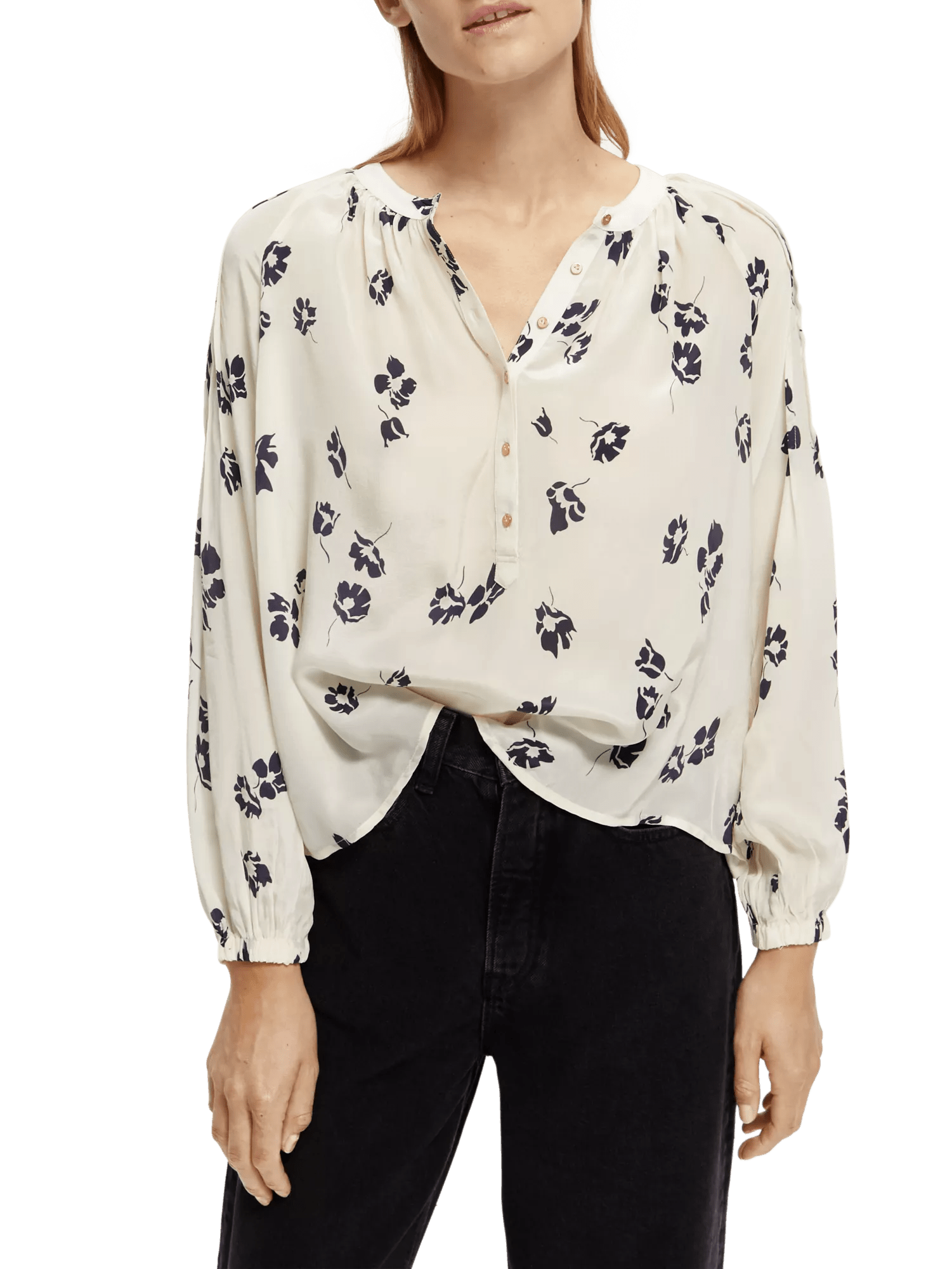 Scotch & Soda Lichtgewicht blouse met pintuck NHD-CRP
