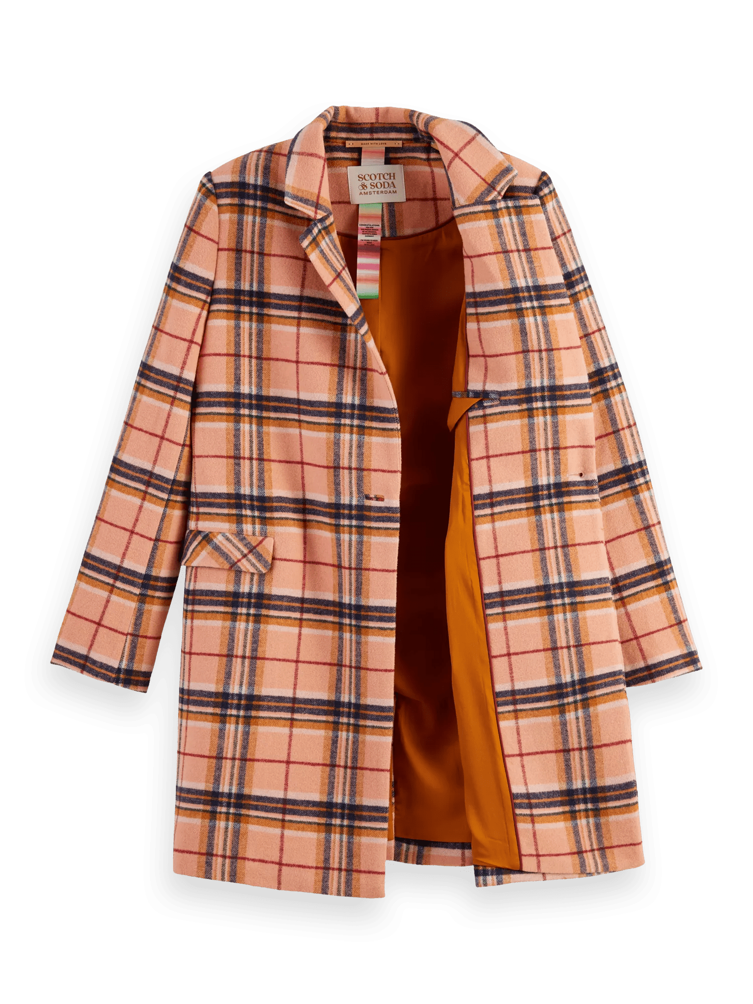 Scotch & Soda Tailored single-breasted wool-blended coat DTL1
