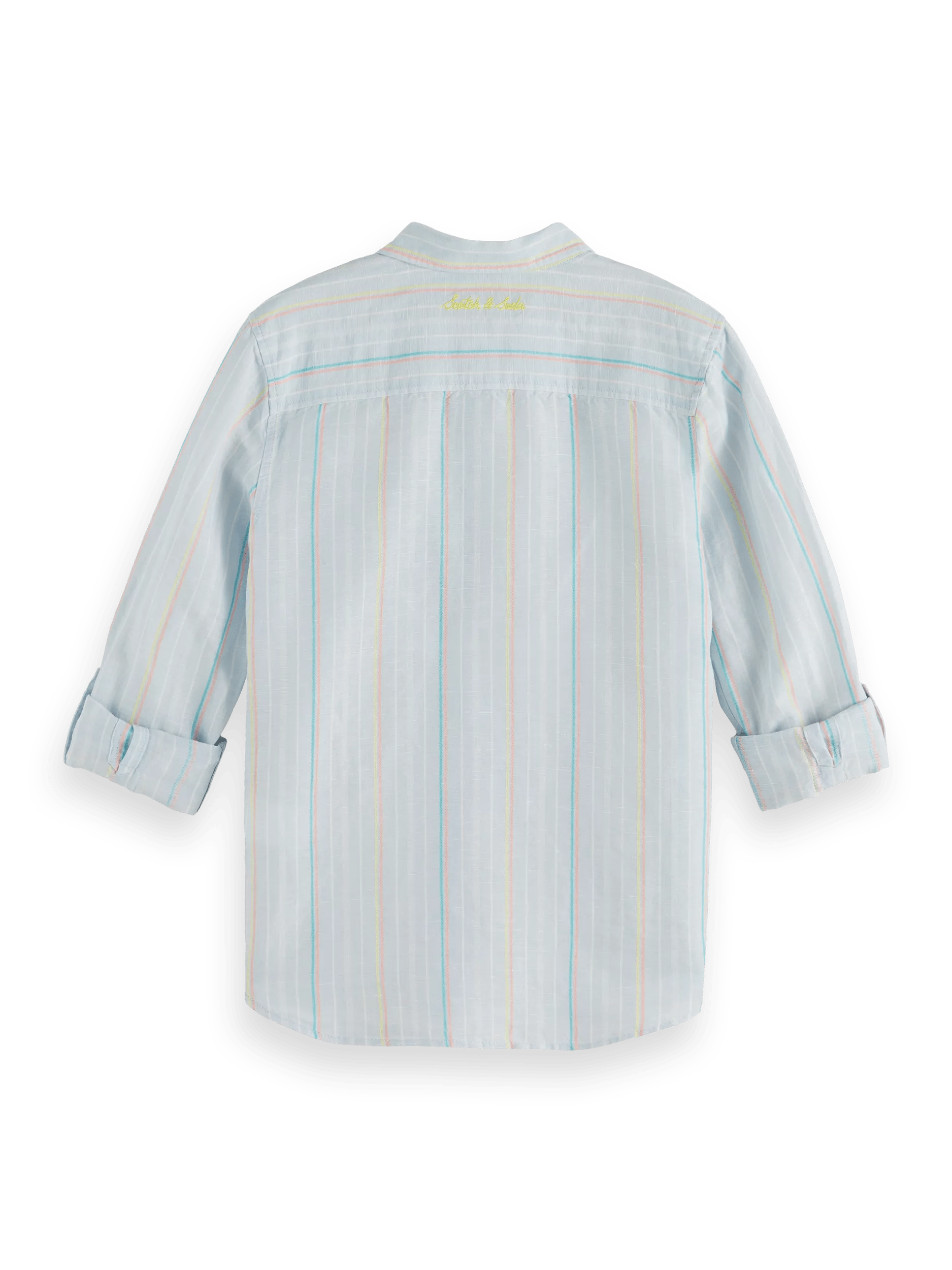 Scotch & Soda Regular-fit - yarn-dyed stripe cotton linen shirt BCK