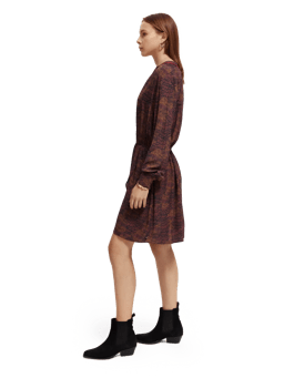 Scotch & Soda Mini-jurk met lange mouwen en V-hals MDL-SDE