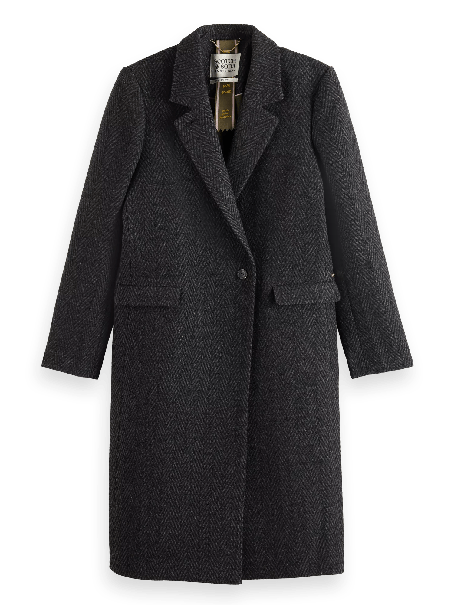Scotch & Soda Getailleerde jas van wolmix FNT