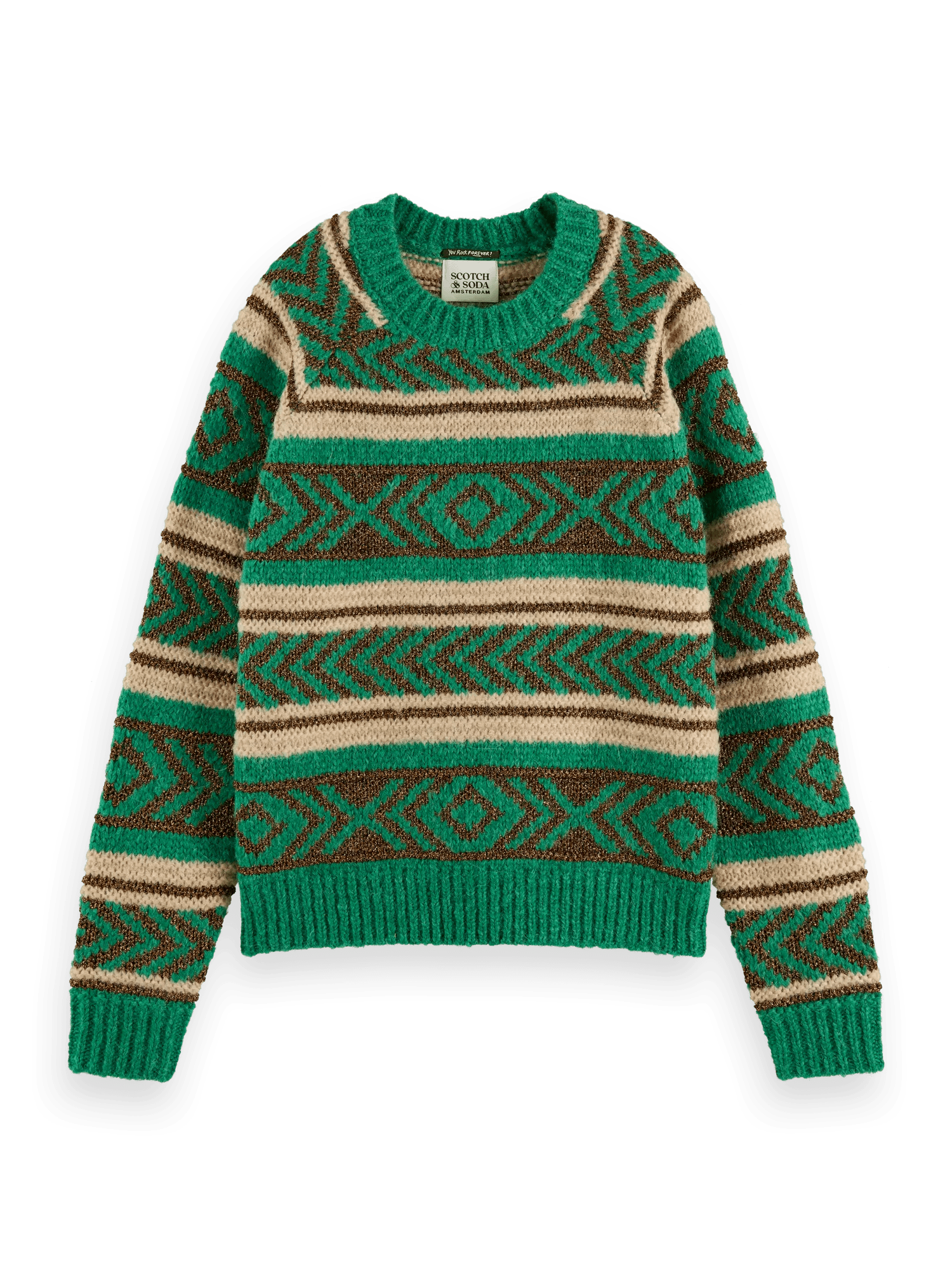 Scotch & Soda Metallic fair isle sweater FNT