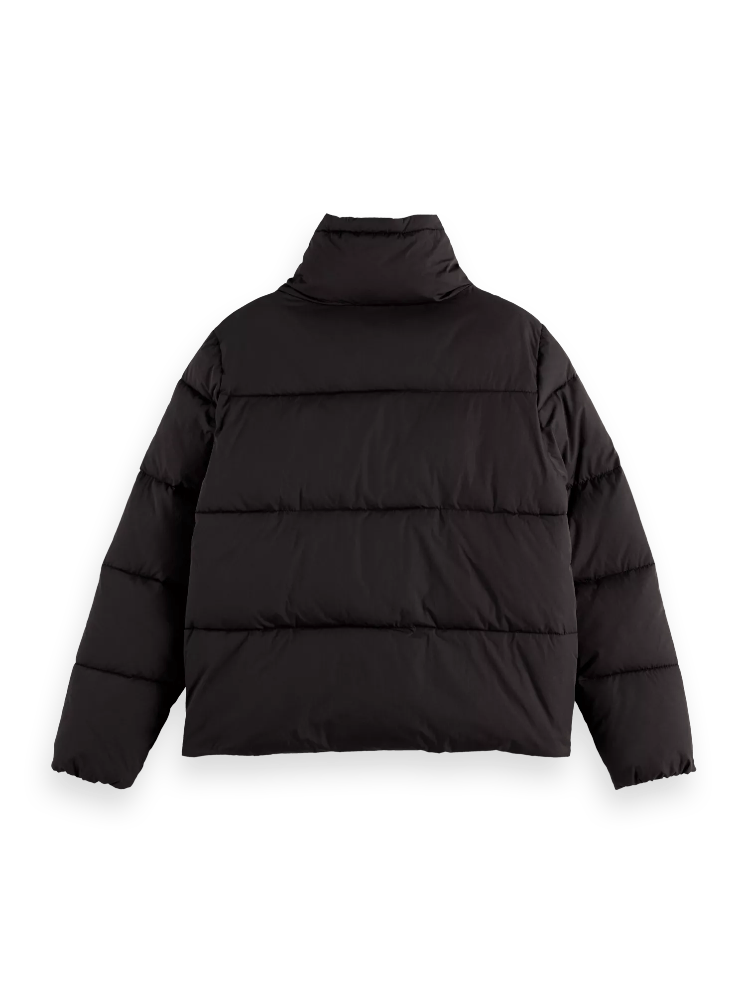 Scotch & Soda Asymmetrical V-neck puffer jacket BCK