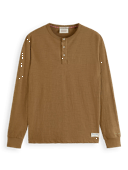 Scotch & Soda Slub jersey grandad longsleeve T-shirt NHD-CRP