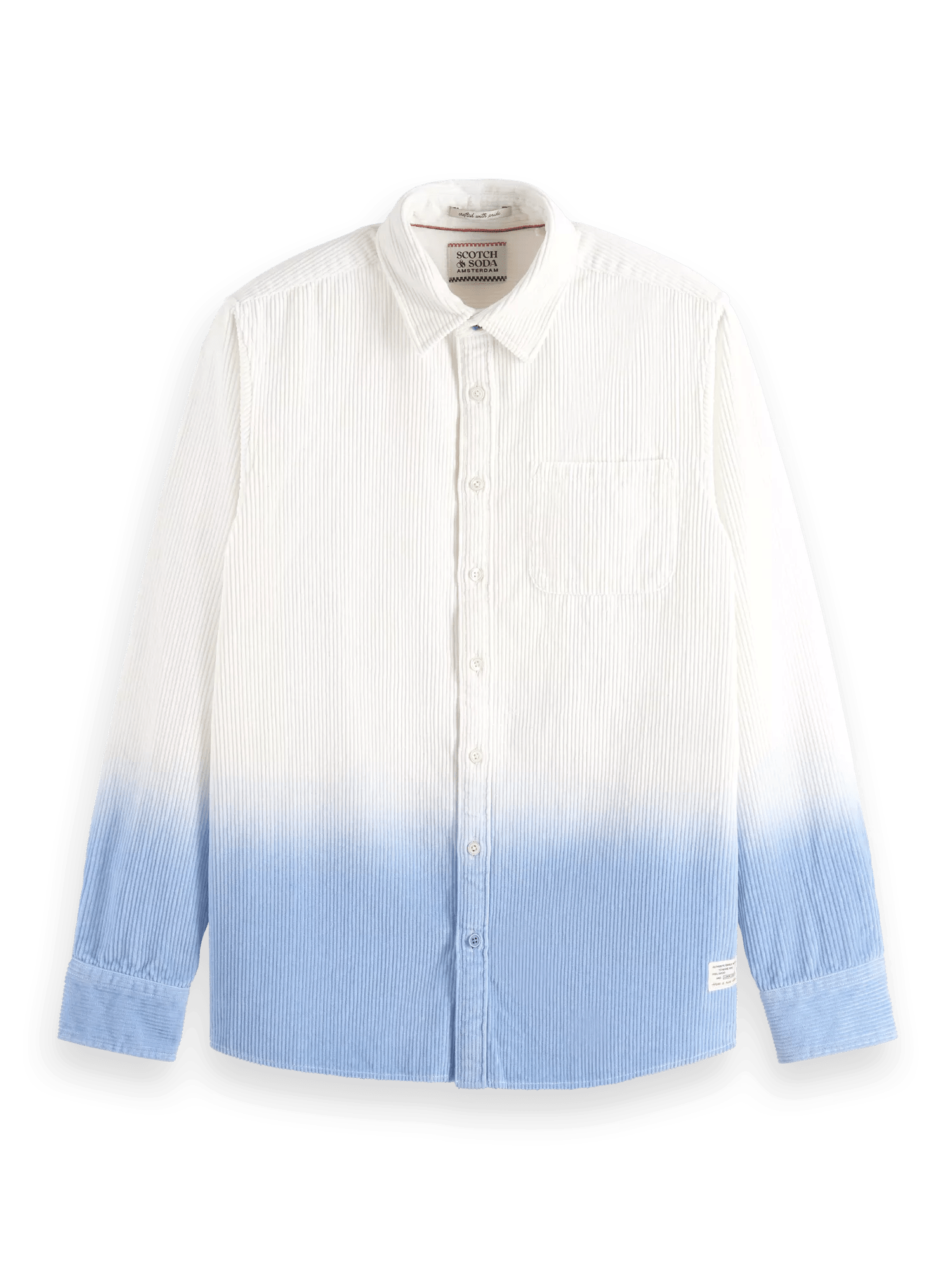 Scotch & Soda Tie-dye overhemd van corduroy met regular fit FNT