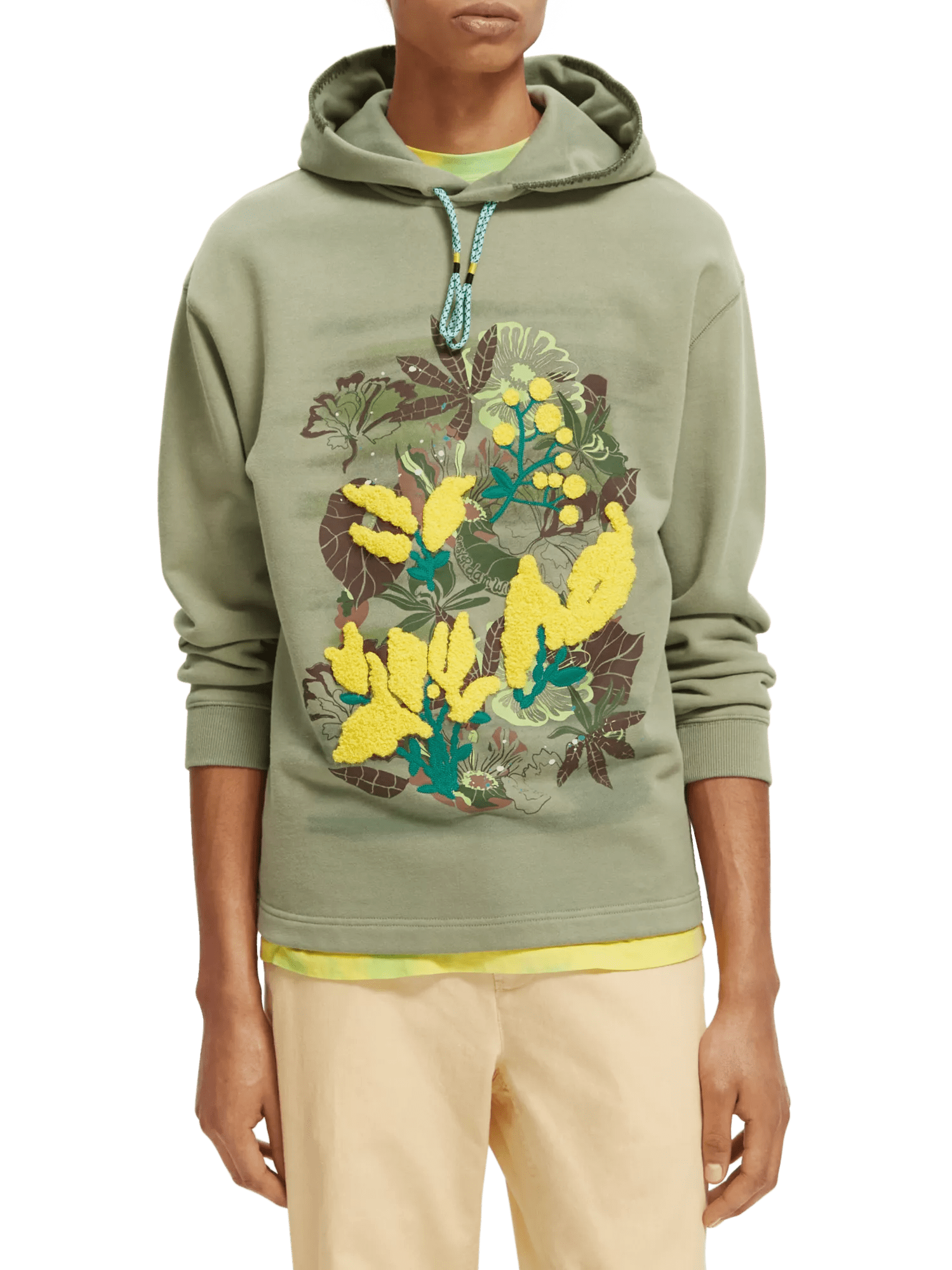 Scotch & Soda Worked-out artwork hoodie NHD-CRP