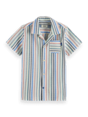 Scotch & Soda Structured short-sleeved stripe shirt FNT