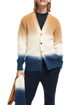 Scotch & Soda Tie-dye rib knit cardigan NHD-CRP