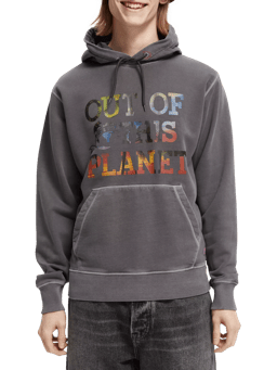 Scotch & Soda Garment-dyed graphic hoodie NHD-CRP