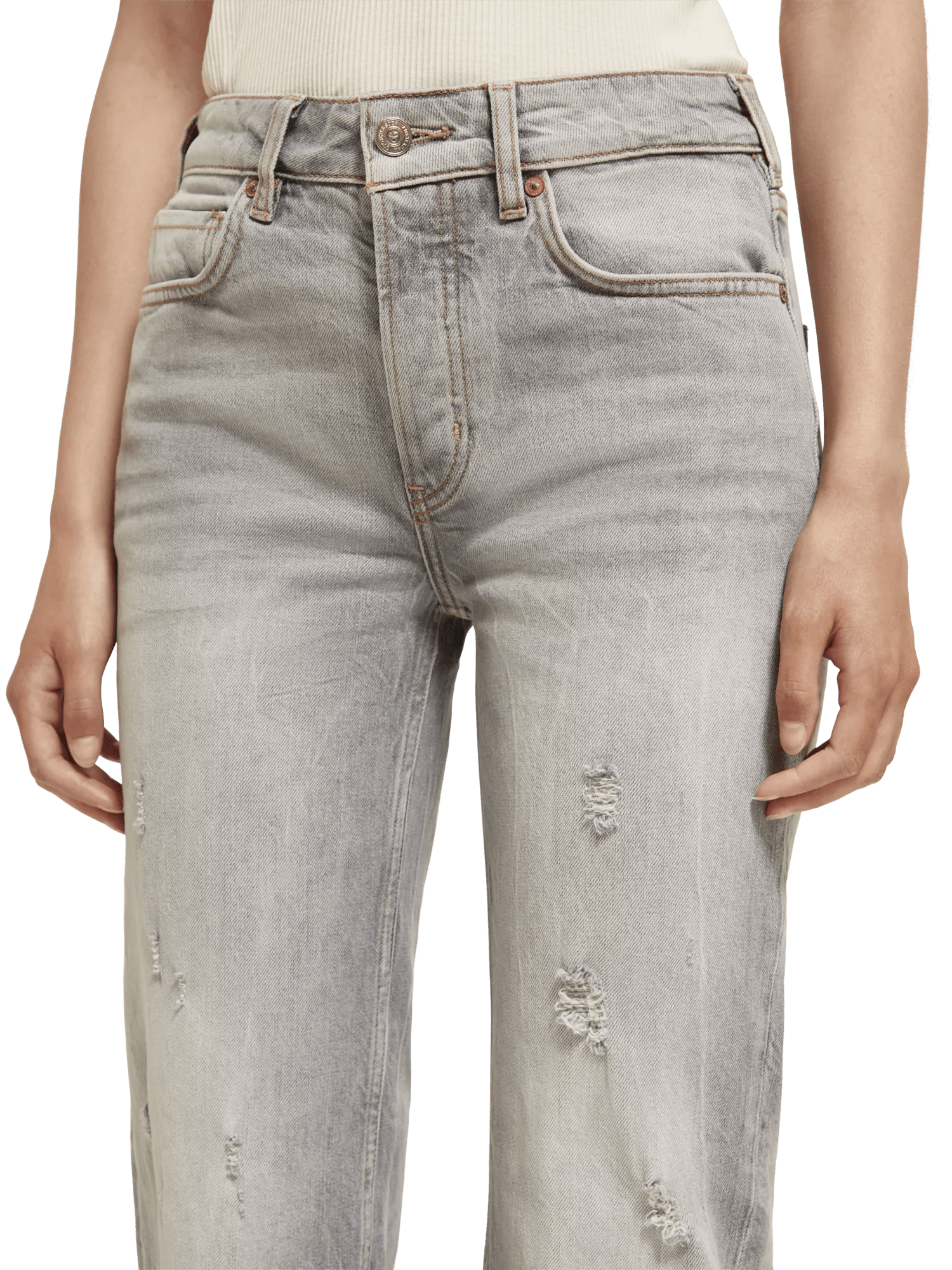 Scotch & Soda The Sky high-rise straight leg jeans FIT-DTL2