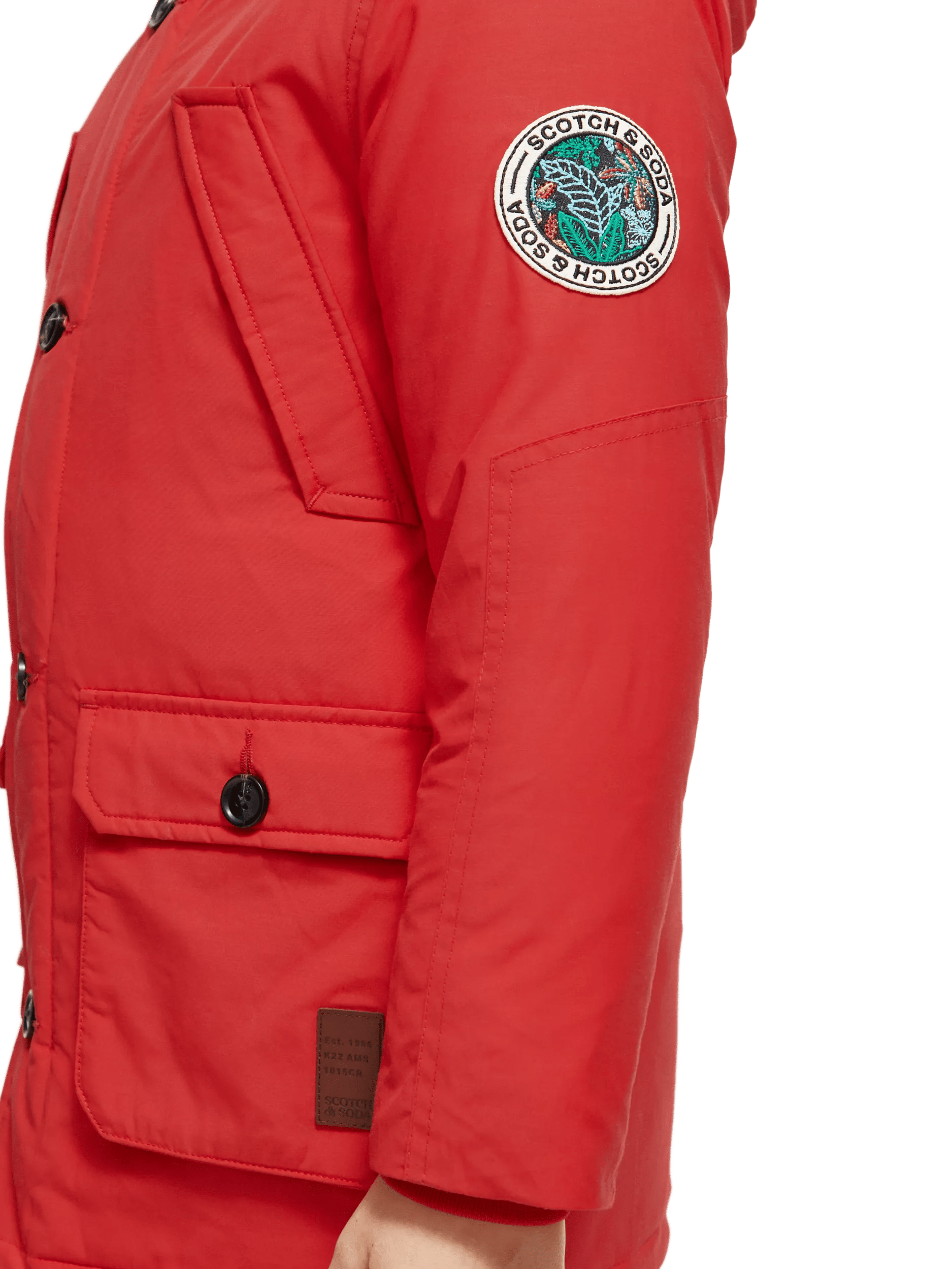Scotch & Soda Longer length water repellent jacket with Repreve -  filling MDL-DTL1