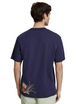 Scotch & Soda Embroidered short-sleeved T-shirt MDL-BCK