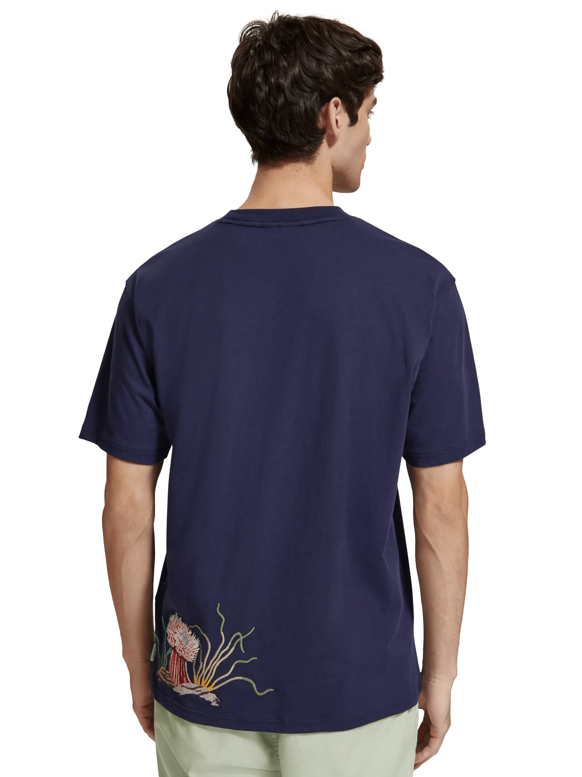 Scotch & Soda Embroidered short-sleeved T-shirt MDL-BCK