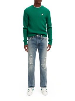 Scotch & Soda De Vert jeans met rechte pijpen en slijtage NHD-FNT