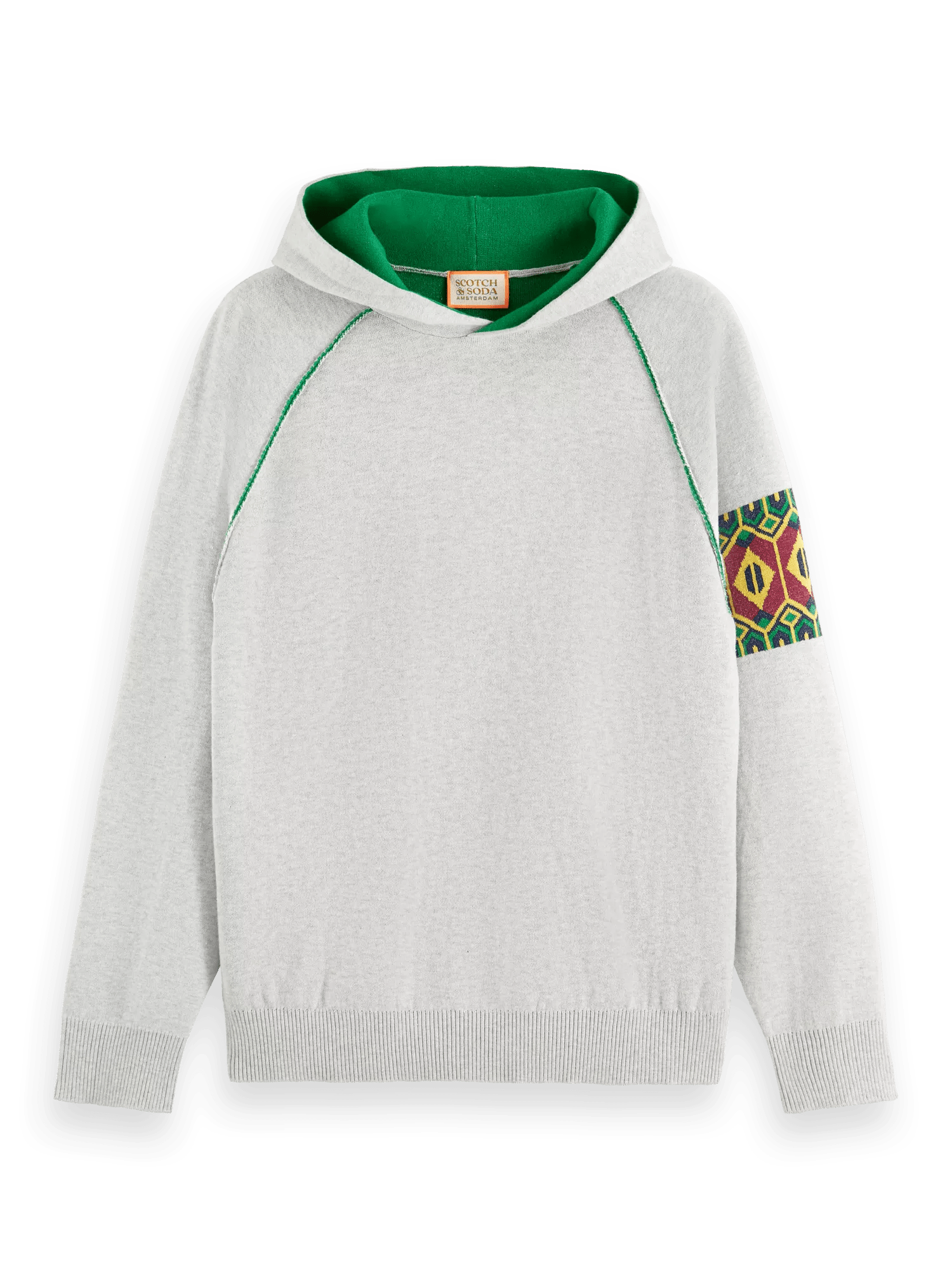 Scotch & Soda Regular fit knitted graphic hoodie FNT