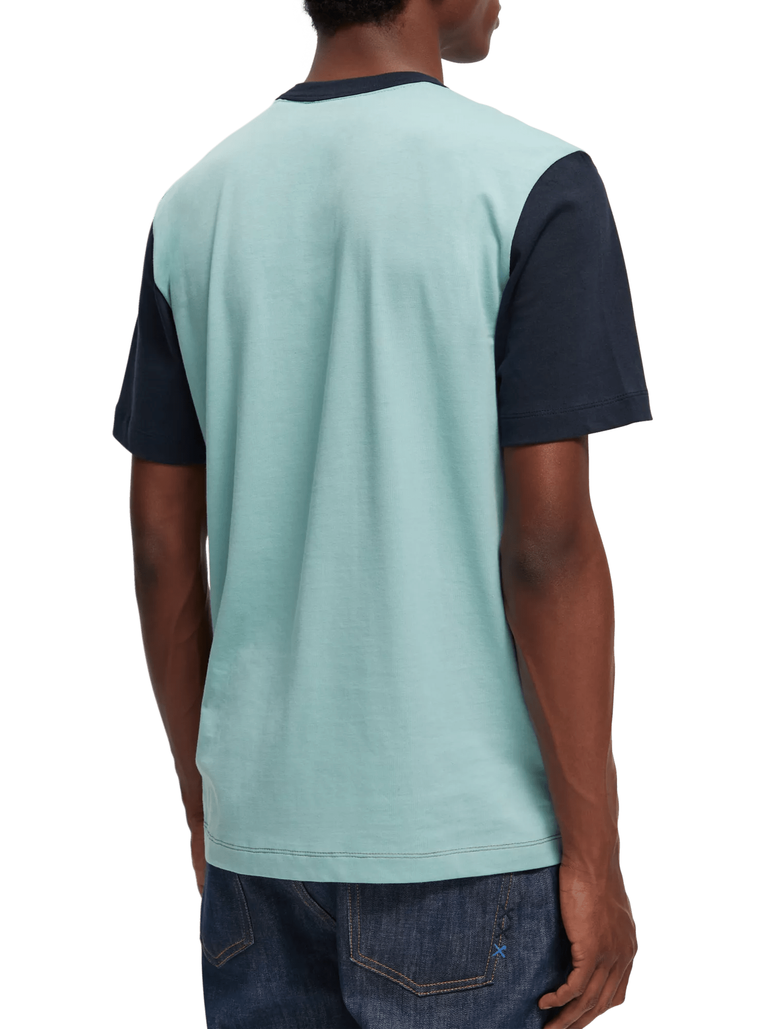 Scotch & Soda T-shirt color-block unisexe en coton bio NHD-BCK