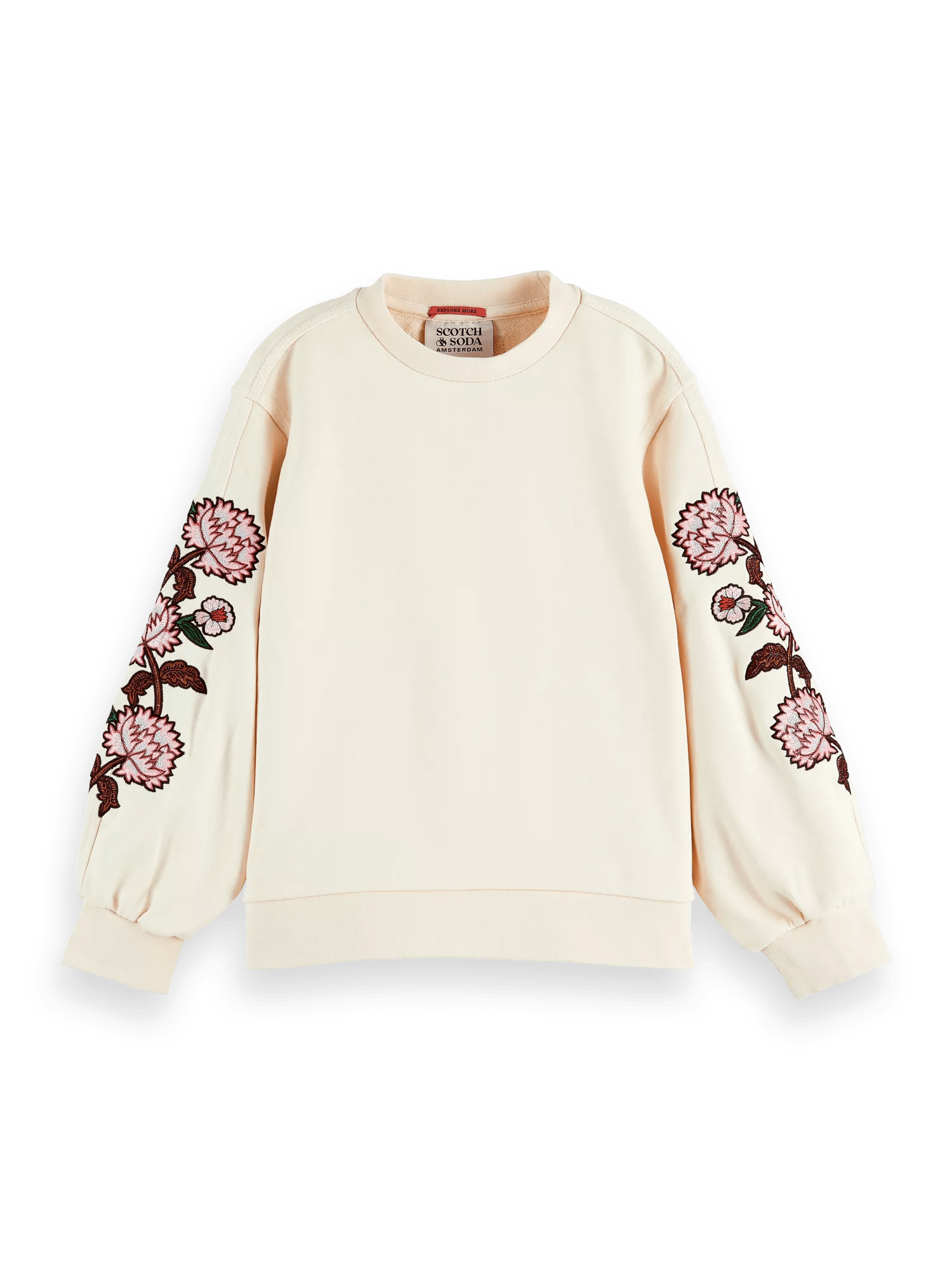 Scotch & Soda Embroidered voluminous sleeve sweatshirt FNT