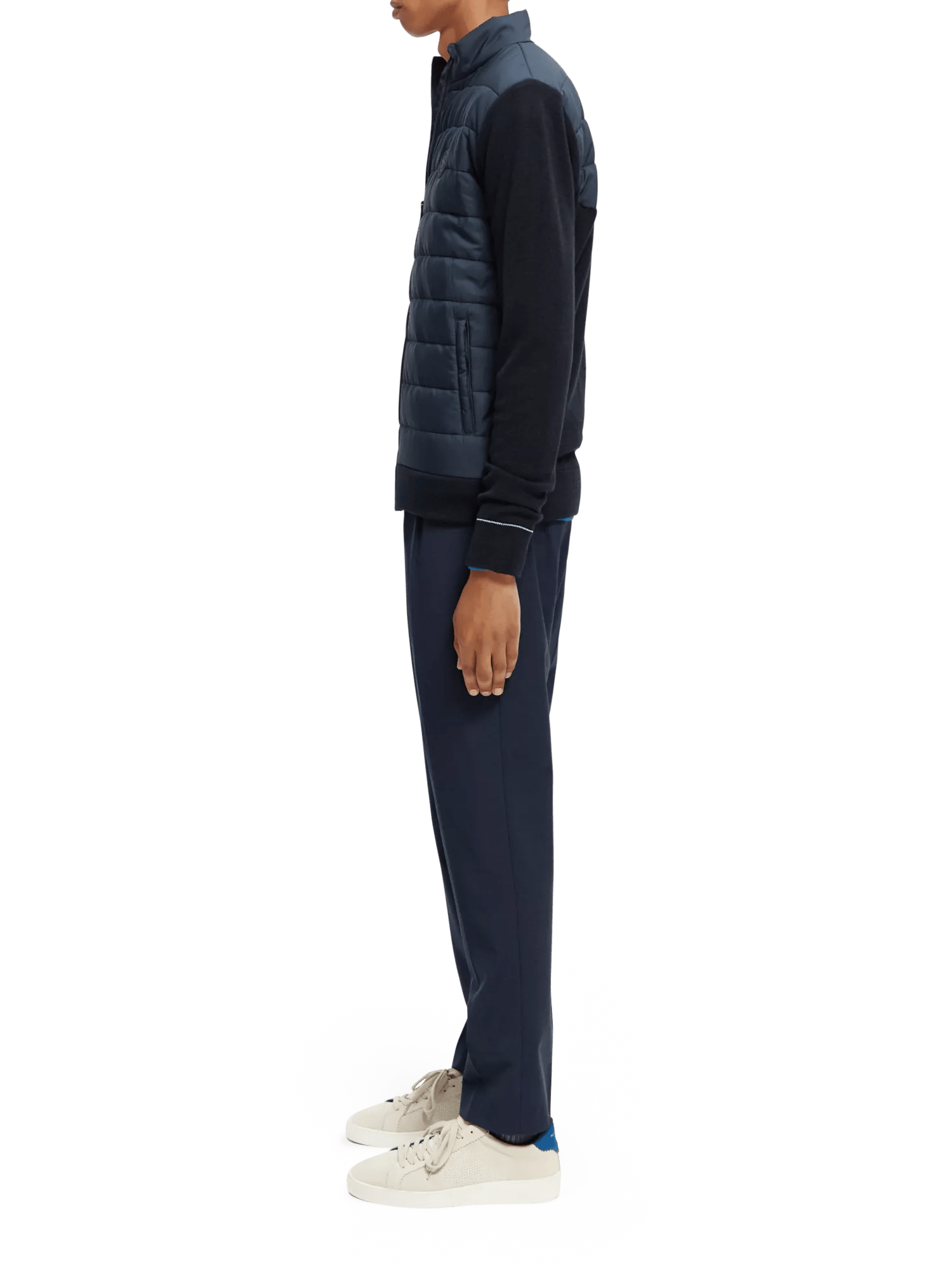 Scotch & Soda Padded jacket with knitted sleeves and back panel NHD-SDE