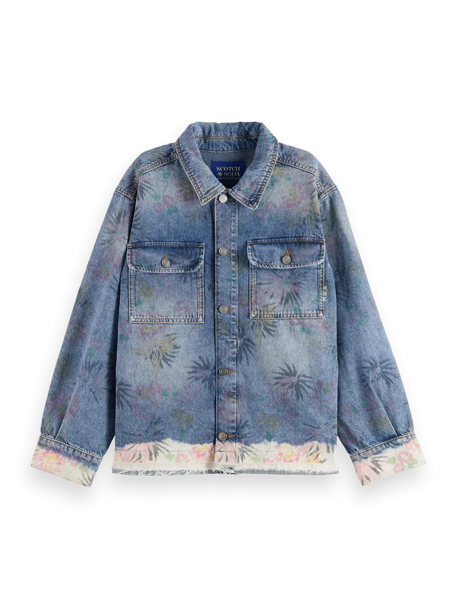 Scotch & Soda Trucker jacket with tie dye artworks - Peace and Love FNT