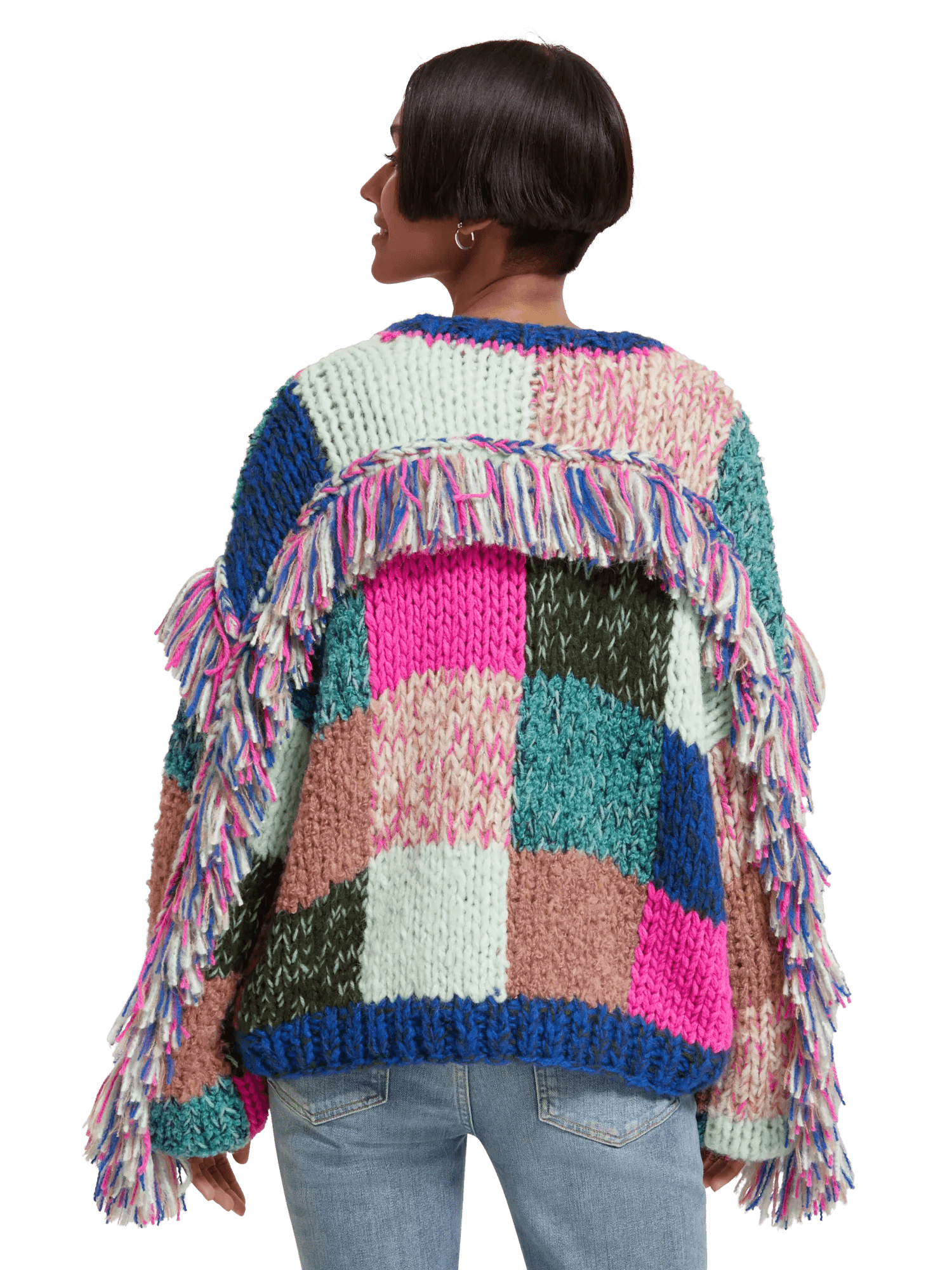 Scotch & Soda Multicolour hand-knit sweater MDL-BCK