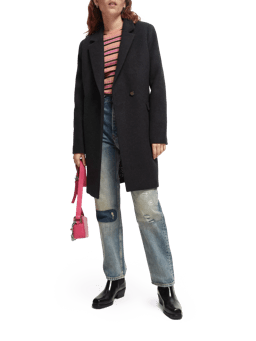Scotch & Soda Tailored single-breasted wool-blended coat NHD-FNT