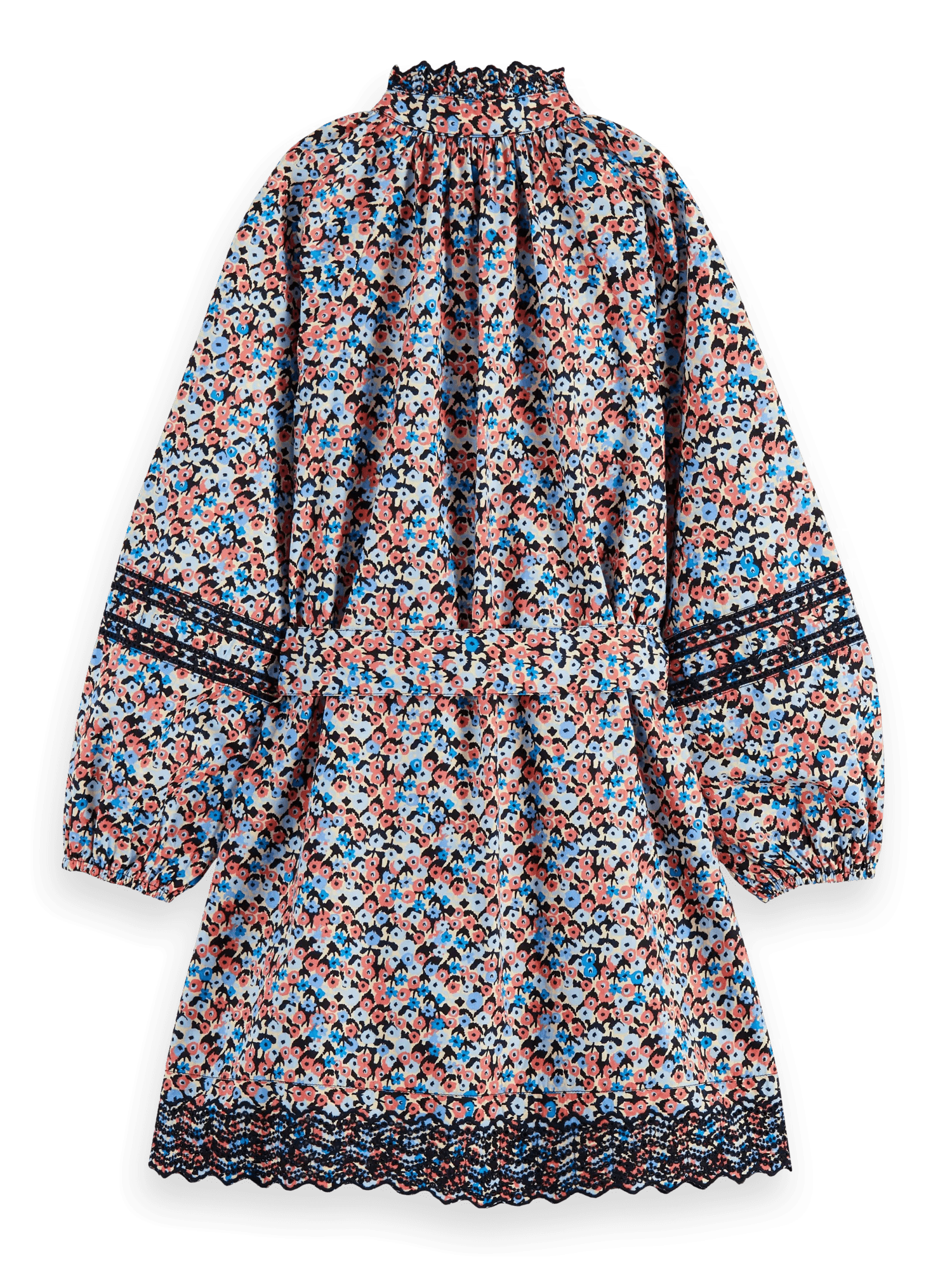 Scotch & Soda Robe-chemise à manches longues imprimée en coton bio BCK
