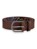 Scotch & Soda Recycled leather belt with printed lining FNT
