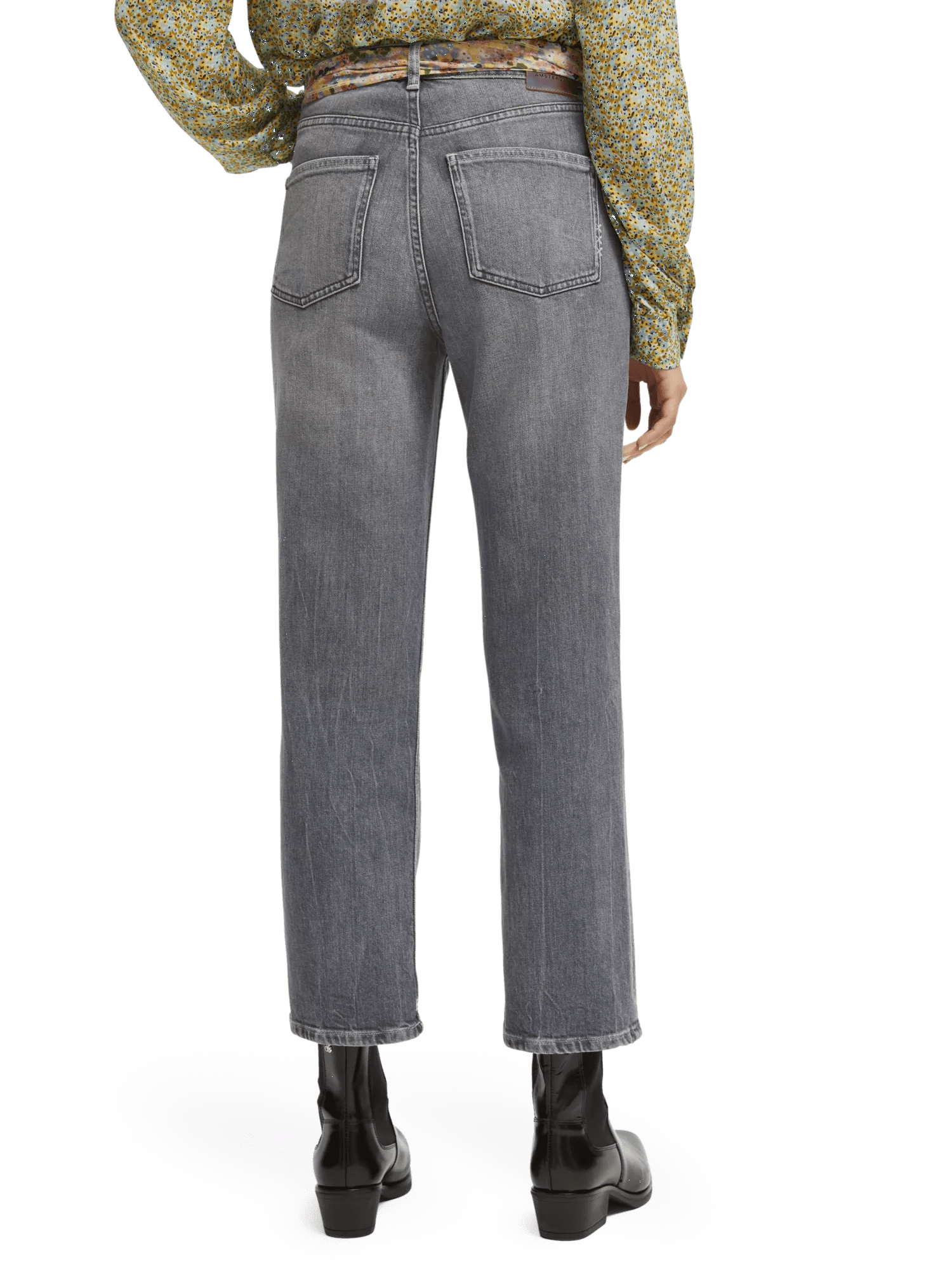 Scotch & Soda De Sky jeans met rechte pijpen en riem van biologisch materiaal NHD-BCK