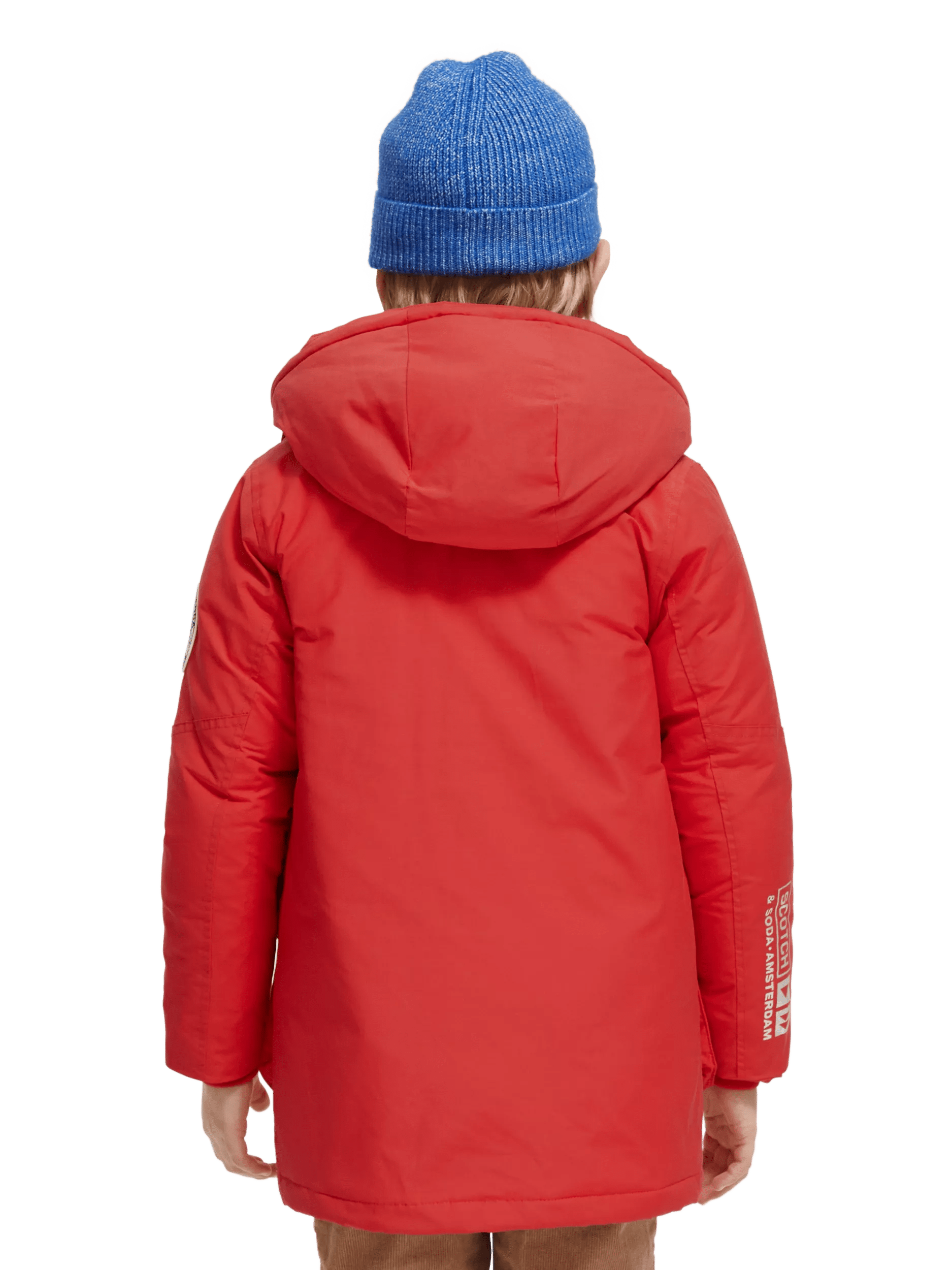 Scotch & Soda Longer length water repellent jacket with Repreve -  filling MDL-BCK