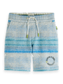 Scotch & Soda Striped melange organic cotton sweat shorts NHD-CRP