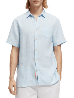 Scotch & Soda Short sleeve linen shirt NHD-CRP